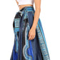 Sakkas Elif Women's Long Maxi African Ankara Print Skirt Elastic Waist & Pockets