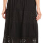Sakkas Celeste Boho Lace Skirt with Elastic Waistband