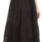 Sakkas Celeste Boho Lace Skirt with Elastic Waistband