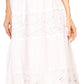 Sakkas Celeste Boho Lace Skirt with Elastic Waistband