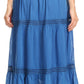 Sakkas Takara Maxi Broomstick Cascading  Peasant Skirt with Elastic Waist