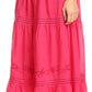 Sakkas Takara Maxi Broomstick Cascading  Peasant Skirt with Elastic Waist