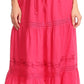 Sakkas Takara Maxi Broomstick Cascading  Peasant Skirt with Elastic Waist