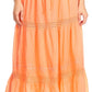 Sakkas Takara Maxi Broomstick Cascading  Peasant Skirt with Elastic Waist
