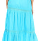 Sakkas Takara Maxi Broomstick Cascading  Peasant Skirt with Elastic Waist