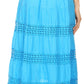 Sakkas Geneva Cotton Eyelet Skirt with Elastic Waistband