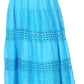 Sakkas Geneva Cotton Eyelet Skirt with Elastic Waistband