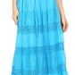 Sakkas Geneva Cotton Eyelet Skirt with Elastic Waistband