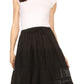 Sakkas Geneva Cotton Eyelet Skirt with Elastic Waistband