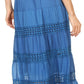 Sakkas Geneva Cotton Eyelet Skirt with Elastic Waistband