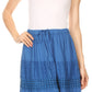 Sakkas Geneva Cotton Eyelet Skirt with Elastic Waistband