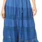 Sakkas Geneva Cotton Eyelet Skirt with Elastic Waistband