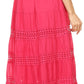 Sakkas Geneva Cotton Eyelet Skirt with Elastic Waistband