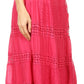 Sakkas Geneva Cotton Eyelet Skirt with Elastic Waistband
