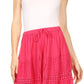 Sakkas Geneva Cotton Eyelet Skirt with Elastic Waistband