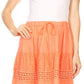 Sakkas Geneva Cotton Eyelet Skirt with Elastic Waistband