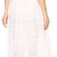 Sakkas Geneva Cotton Eyelet Skirt with Elastic Waistband