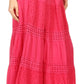 Sakkas Genesis Lightweight Cotton Eyelet Skirt with Elastic Waistband