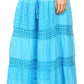 Sakkas Genesis Lightweight Cotton Eyelet Skirt with Elastic Waistband