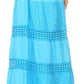 Sakkas Genesis Lightweight Cotton Eyelet Skirt with Elastic Waistband
