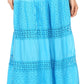 Sakkas Genesis Lightweight Cotton Eyelet Skirt with Elastic Waistband