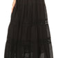 Sakkas Genesis Lightweight Cotton Eyelet Skirt with Elastic Waistband