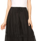 Sakkas Genesis Lightweight Cotton Eyelet Skirt with Elastic Waistband
