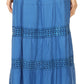 Sakkas Genesis Lightweight Cotton Eyelet Skirt with Elastic Waistband