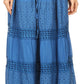 Sakkas Genesis Lightweight Cotton Eyelet Skirt with Elastic Waistband