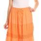 Sakkas Genesis Lightweight Cotton Eyelet Skirt with Elastic Waistband