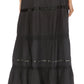 Sakkas Solid Embroidered Gypsy / Bohemian Full / Maxi / Long Cotton Skirt