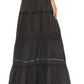 Sakkas Solid Embroidered Gypsy / Bohemian Full / Maxi / Long Cotton Skirt
