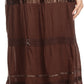 Sakkas Solid Embroidered Gypsy / Bohemian Full / Maxi / Long Cotton Skirt