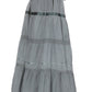 Sakkas Solid Embroidered Gypsy / Bohemian Full / Maxi / Long Cotton Skirt