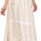 Sakkas Solid Embroidered Gypsy / Bohemian Full / Maxi / Long Cotton Skirt