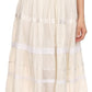 Sakkas Solid Embroidered Gypsy / Bohemian Full / Maxi / Long Cotton Skirt