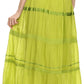 Sakkas Solid Embroidered Gypsy / Bohemian Full / Maxi / Long Cotton Skirt