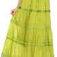 Sakkas Solid Embroidered Gypsy / Bohemian Full / Maxi / Long Cotton Skirt
