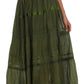 Sakkas Solid Embroidered Gypsy / Bohemian Full / Maxi / Long Cotton Skirt