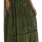 Sakkas Solid Embroidered Gypsy / Bohemian Full / Maxi / Long Cotton Skirt