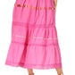 Sakkas Solid Embroidered Gypsy / Bohemian Full / Maxi / Long Cotton Skirt