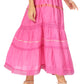 Sakkas Solid Embroidered Gypsy / Bohemian Full / Maxi / Long Cotton Skirt