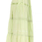 Sakkas Solid Embroidered Gypsy / Bohemian Full / Maxi / Long Cotton Skirt