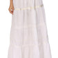 Sakkas Solid Embroidered Gypsy / Bohemian Full / Maxi / Long Cotton Skirt