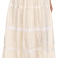 Sakkas Solid Embroidered Gypsy / Bohemian Mid Length Cotton Skirt
