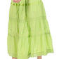 Sakkas Solid Embroidered Gypsy / Bohemian Mid Length Cotton Skirt
