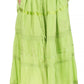 Sakkas Solid Embroidered Gypsy / Bohemian Mid Length Cotton Skirt