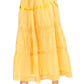 Sakkas Solid Embroidered Gypsy / Bohemian Mid Length Cotton Skirt