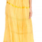 Sakkas Solid Embroidered Gypsy / Bohemian Mid Length Cotton Skirt