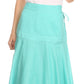 Sakkas Harriet Long Tall Adjustable Embroidered Wrap Around Skirt With Waist Tie